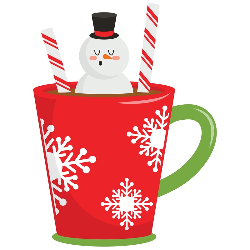 Christmas: Snowman Hot Chocolate Icon – Removable Adhesive Decal