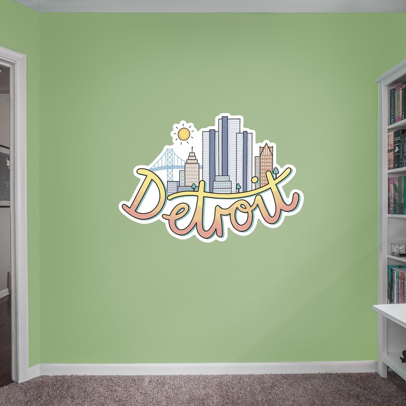 Detroit  – Officially Licensed Big Moods Removable Wall Decal