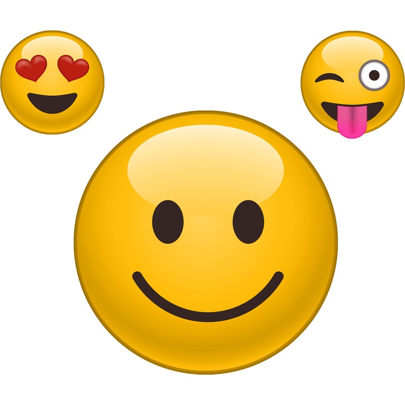 Faces:  Smiley        –   Removable     Adhesive Decal