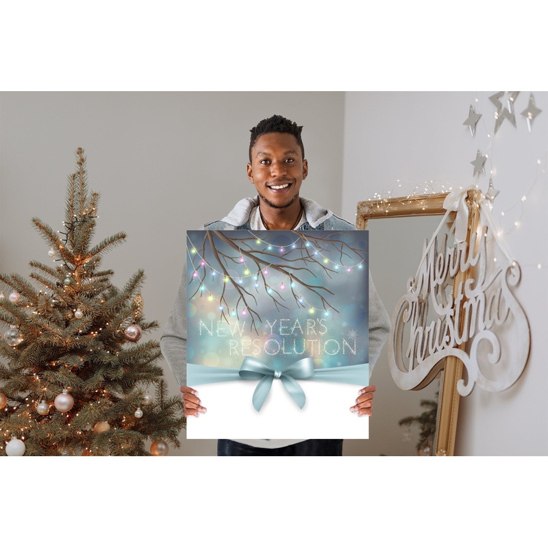 New Years:  Resolution Lights in the Branch Dry Erase        –      Dry Erase Foam Core