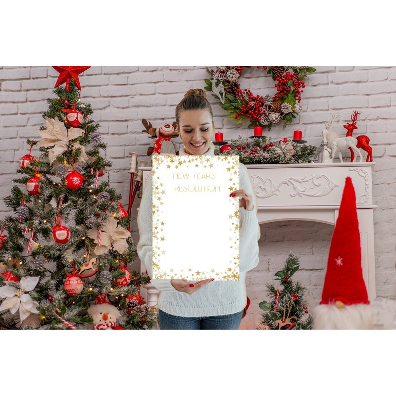 New Years:  Resolution Little Stars Dry Erase        –      Dry Erase Foam Core