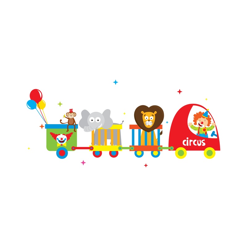 Nursery:  Circus Icon        –   Removable Wall   Adhesive Decal