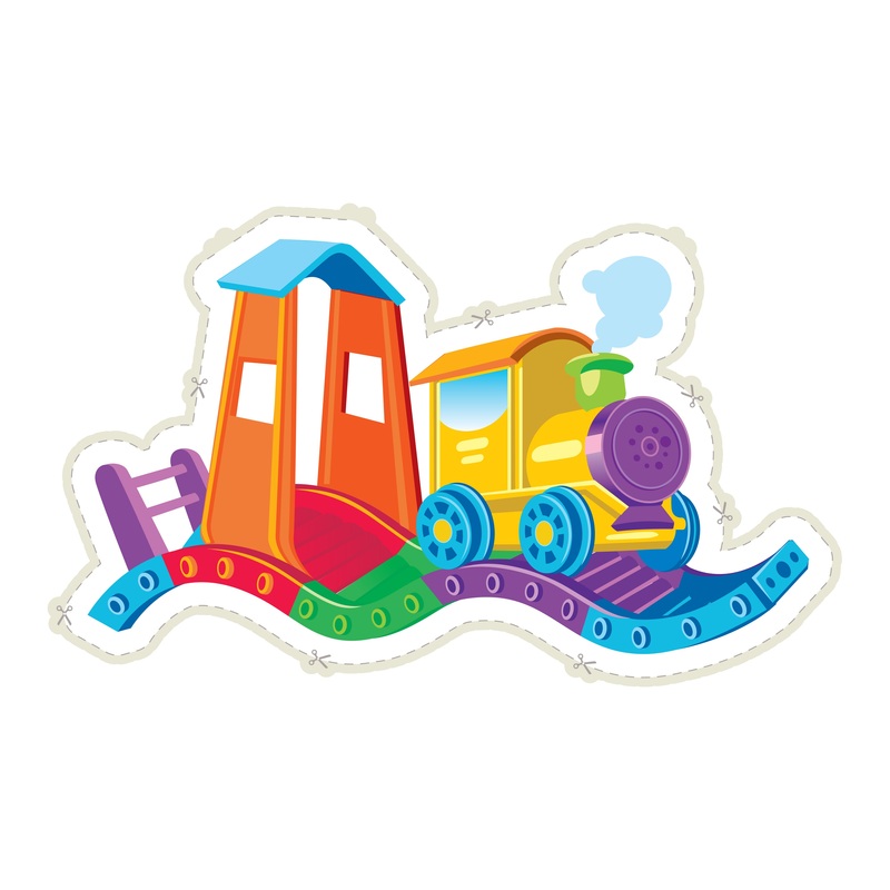 Nursery:  Colored Train Icon        –   Removable Wall   Adhesive Decal
