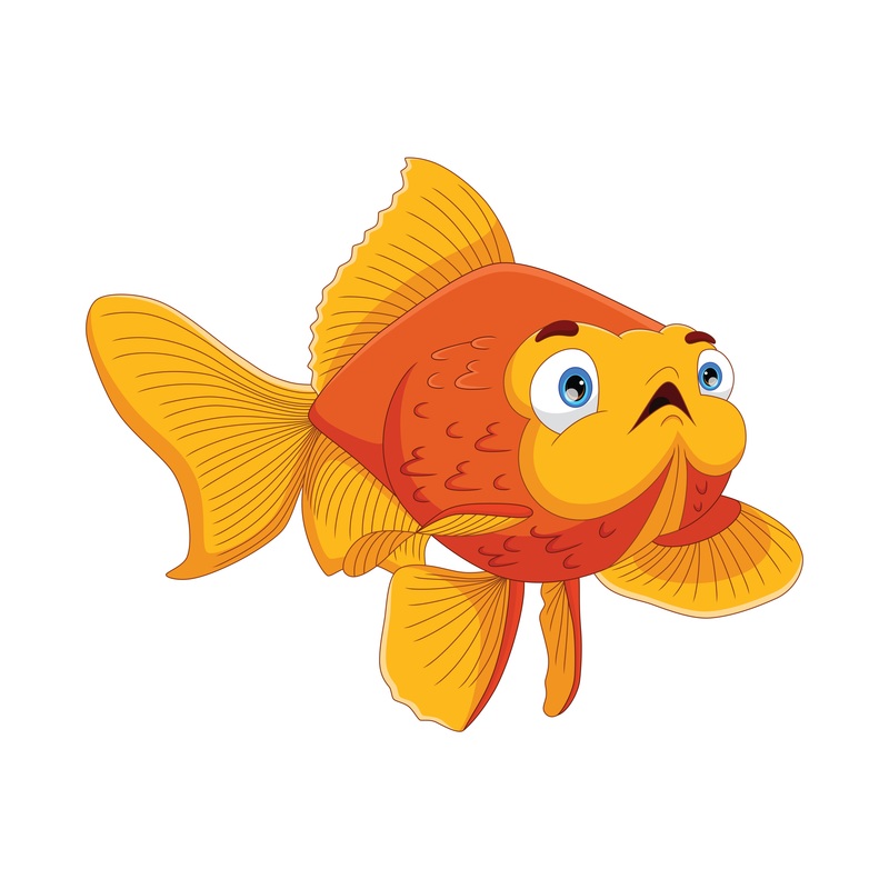 Nursery:  Orange Fish Icon        –   Removable Wall   Adhesive Decal