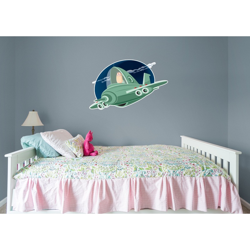 Nursery: Planes Panda Oversized Holiday Sweater        –   Removable     Adhesive Decal