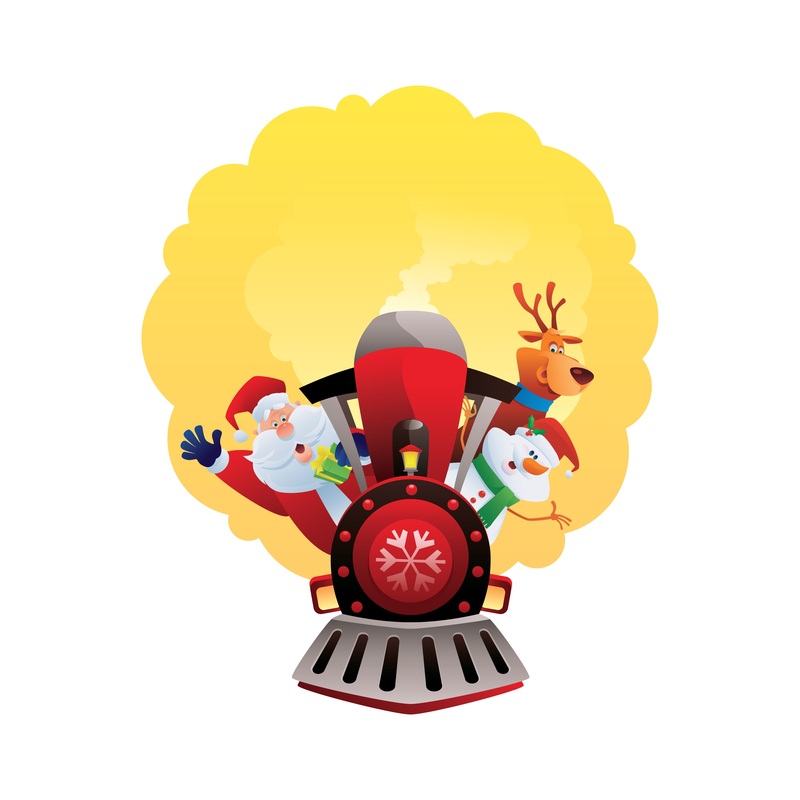 Nursery:  Santa’S Train Icon        –   Removable Wall   Adhesive Decal