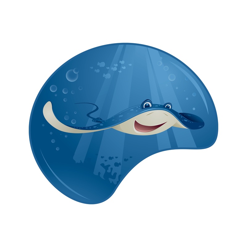 Nursery:  Stingray Icon        –   Removable Wall   Adhesive Decal