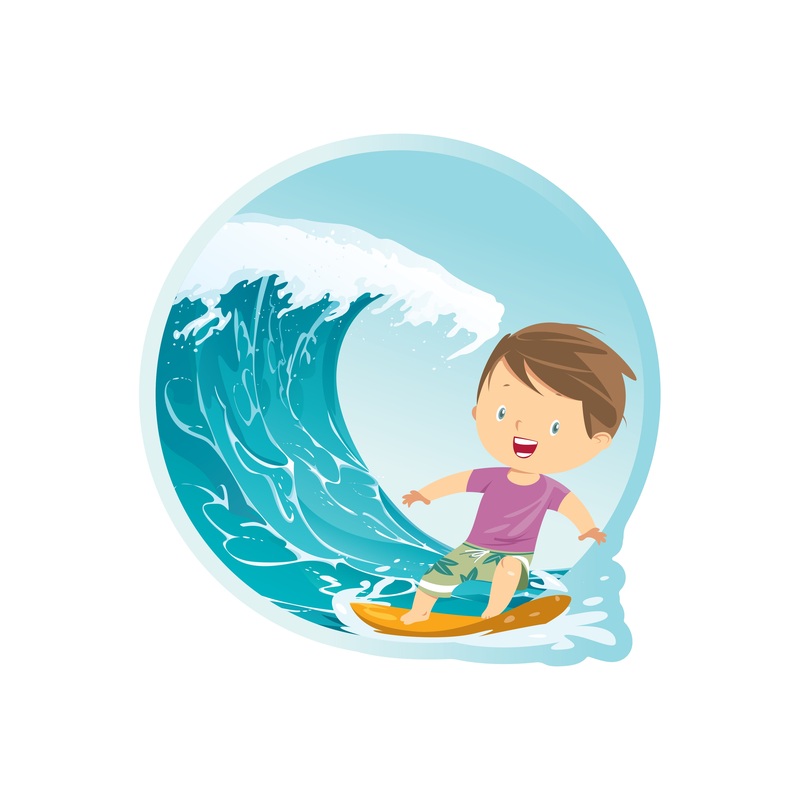 Nursery:  Wave Icon        –   Removable Wall   Adhesive Decal