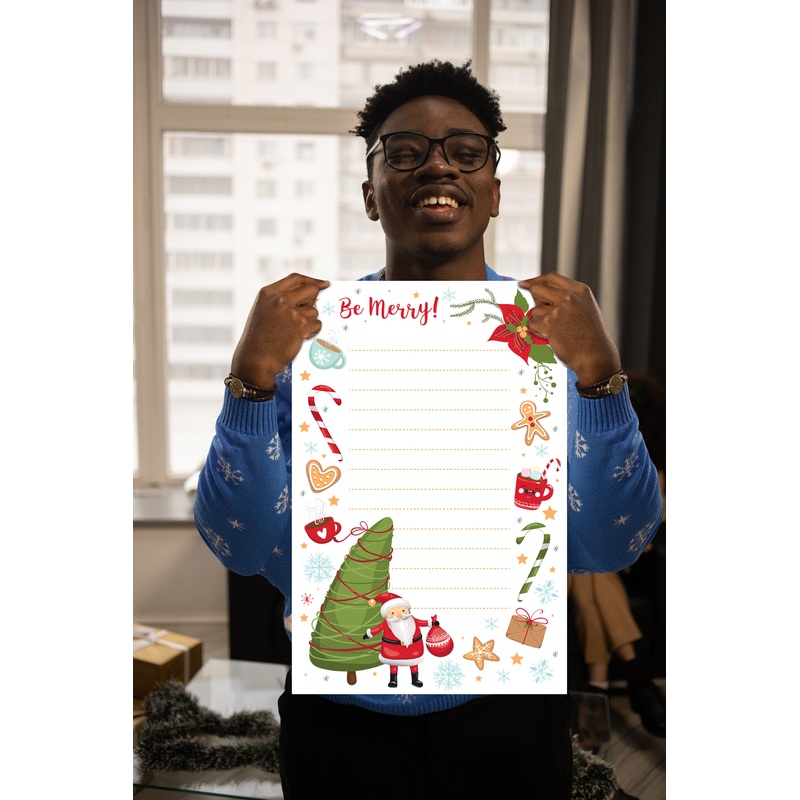 Christmas:  Be Merry        –      Dry Erase Foam Core