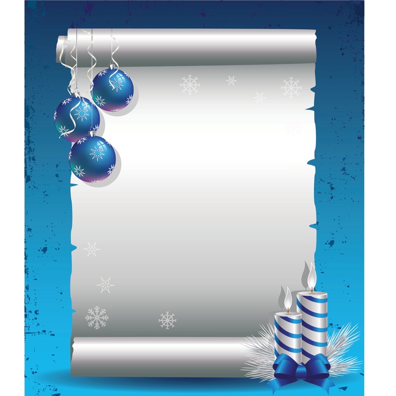 Christmas:  Blue Bow        –      Dry Erase Foam Core