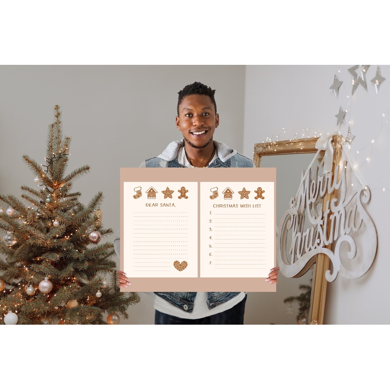 Christmas:  Christmas Wish List        –      Dry Erase Foam Core