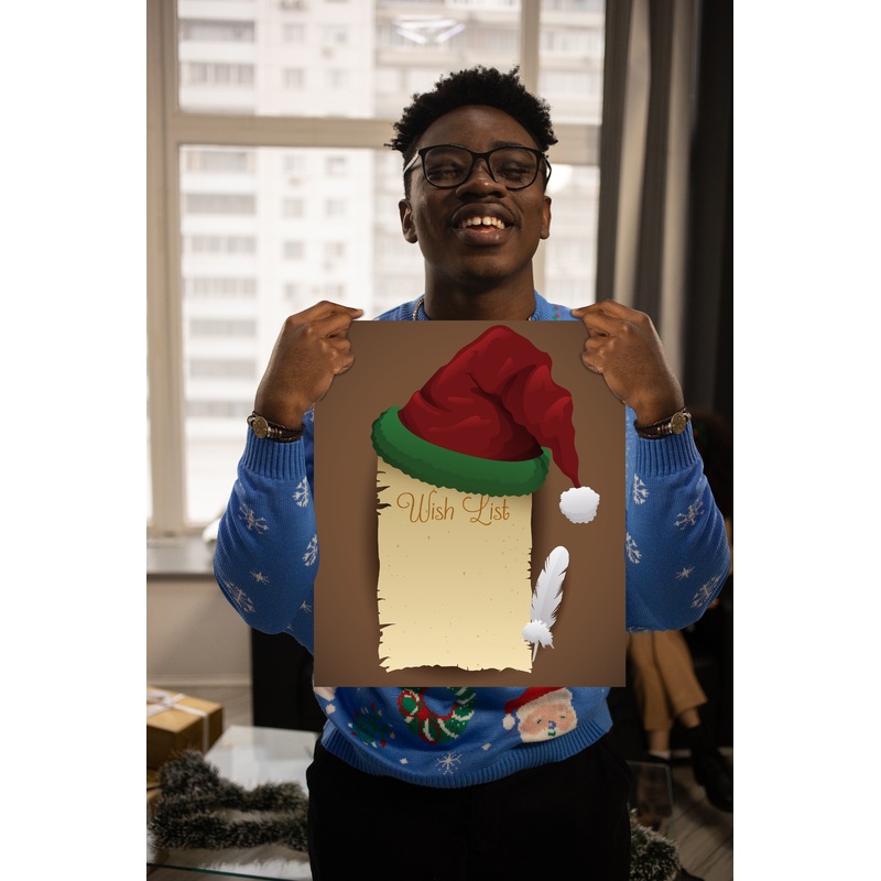 Christmas:  Feather        –      Dry Erase Foam Core