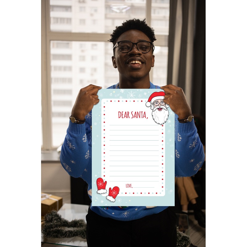 Christmas:  Happy Santa        –      Dry Erase Foam Core