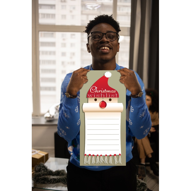 Christmas:  Red Hat        –      Dry Erase Foam Core