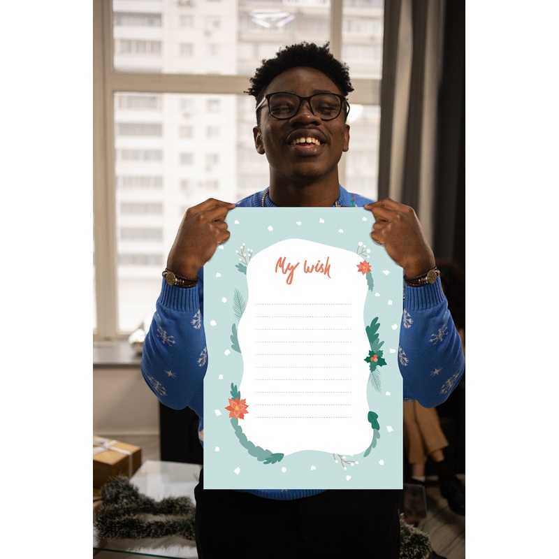 Christmas:  Snowy        –      Dry Erase Foam Core