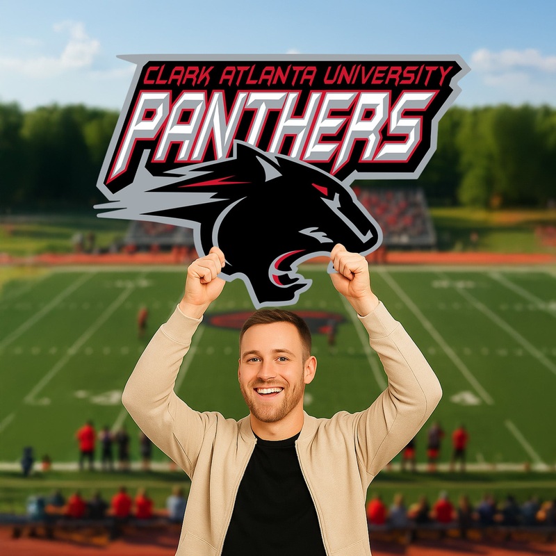 Clark Atlanta Panthers Logo – Big Head – Official NCAA – Foam Core Cutout