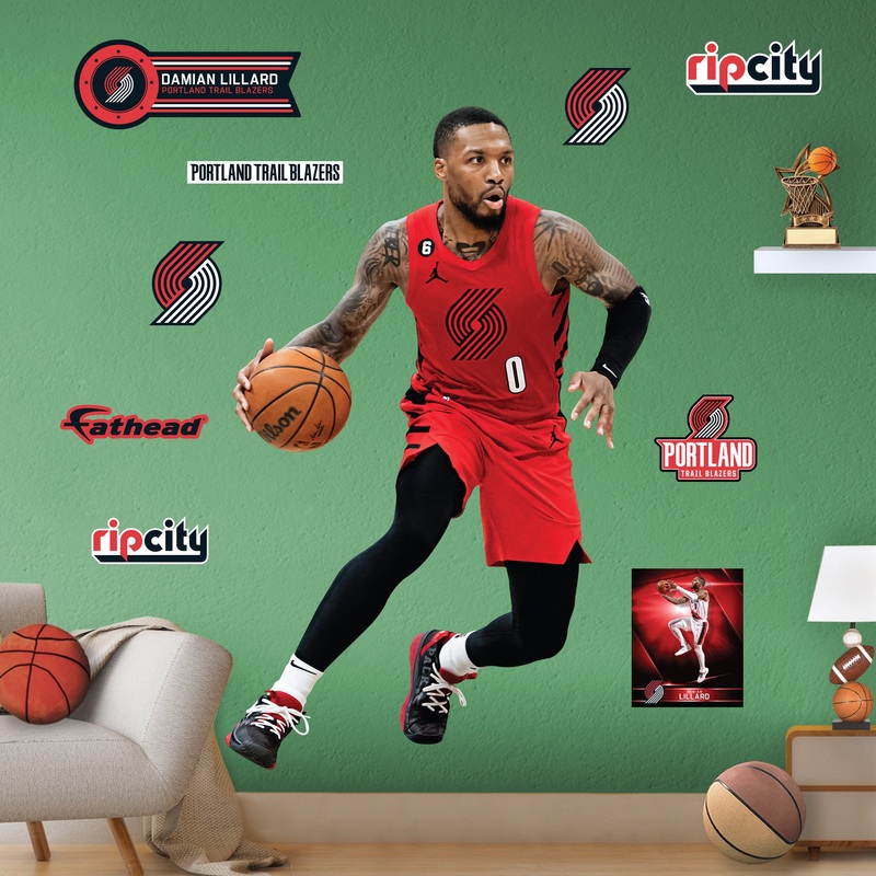 Damian Lillard – RealBig Statement Jersey Collection – Official NBA – Portland Trail Blazers – Reusable Vinyl Wall Decals