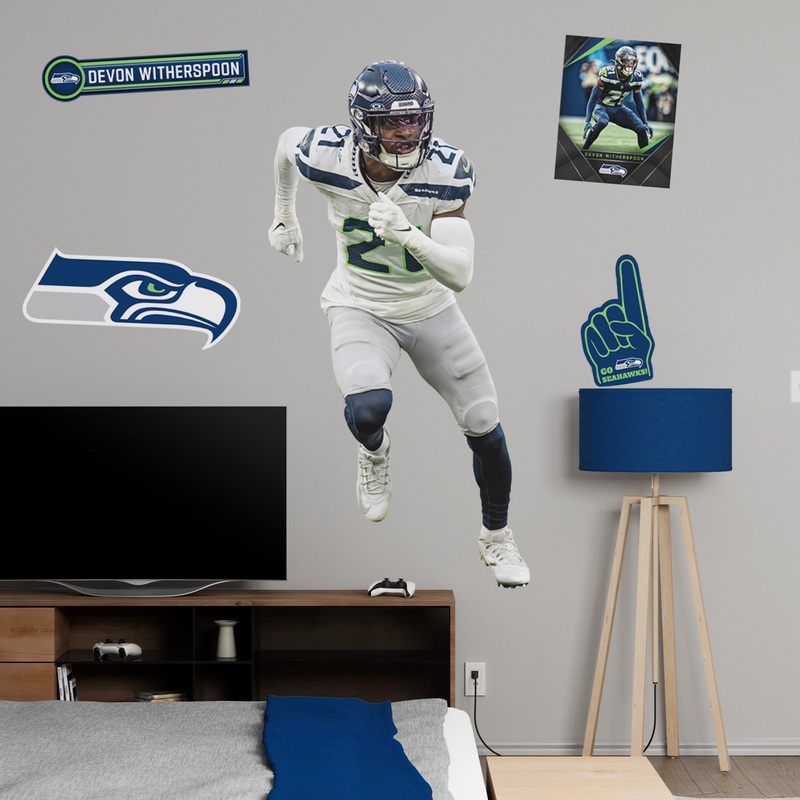 Devon Witherspoon – RealBig Collection – Official NFL – Seattle Seahawks – Reusable Vinyl Wall Decals
