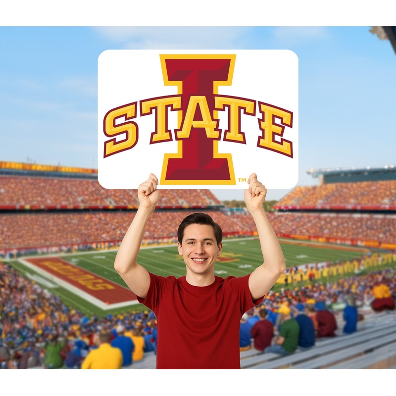 Iowa State Cyclones Logo – Big Head – Official NCAA – Foam Core Cutout