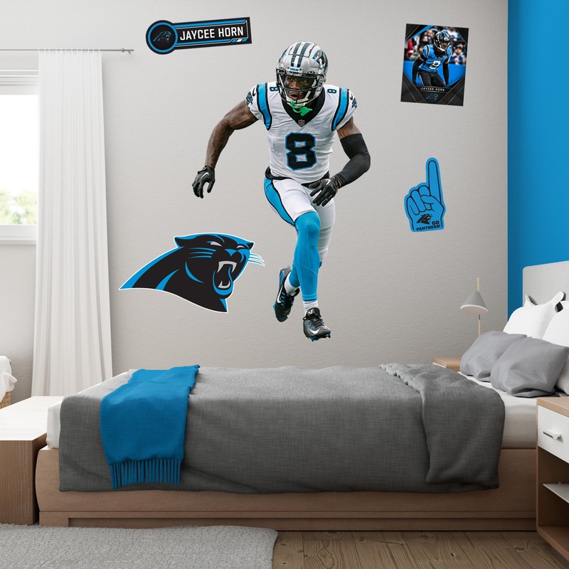 Jaycee Horn – RealBig Collection – Official NFL – Carolina Panthers – Reusable Vinyl Wall Decals