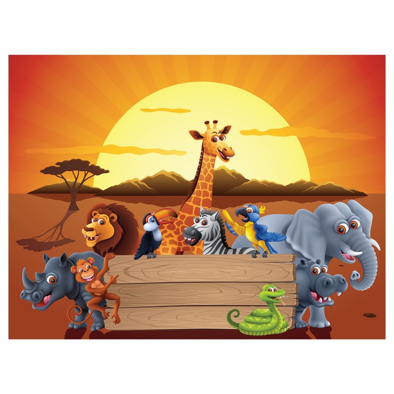 Jungle:  Sunset Dry Erase        –   Removable Wall   Adhesive Decal