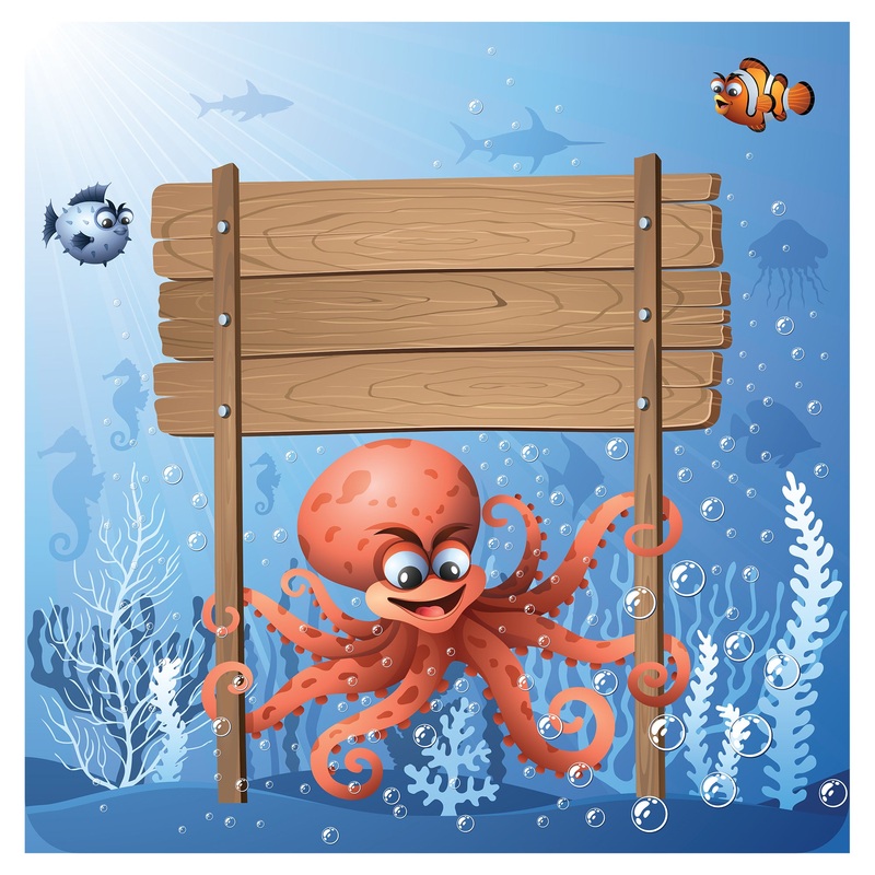 Nursery: Octopus Dry Erase        –   Removable Wall   Adhesive Decal