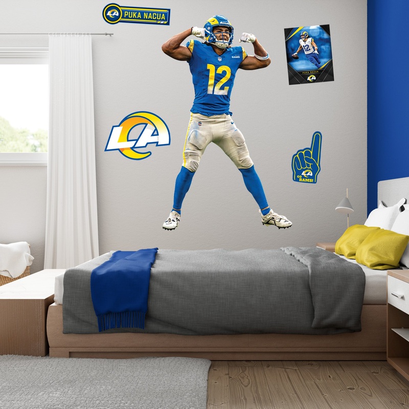 Puka Nacua – RealBig Flex Collection – Official NFL – Los Angeles Rams – Reusable Vinyl Wall Decals