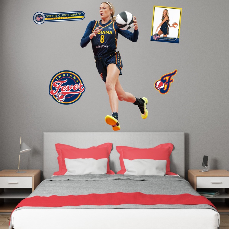 Sophie Cunningham – RealBig Collection – Official WNBA – Indiana Fever – Reusable Vinyl Wall Decals