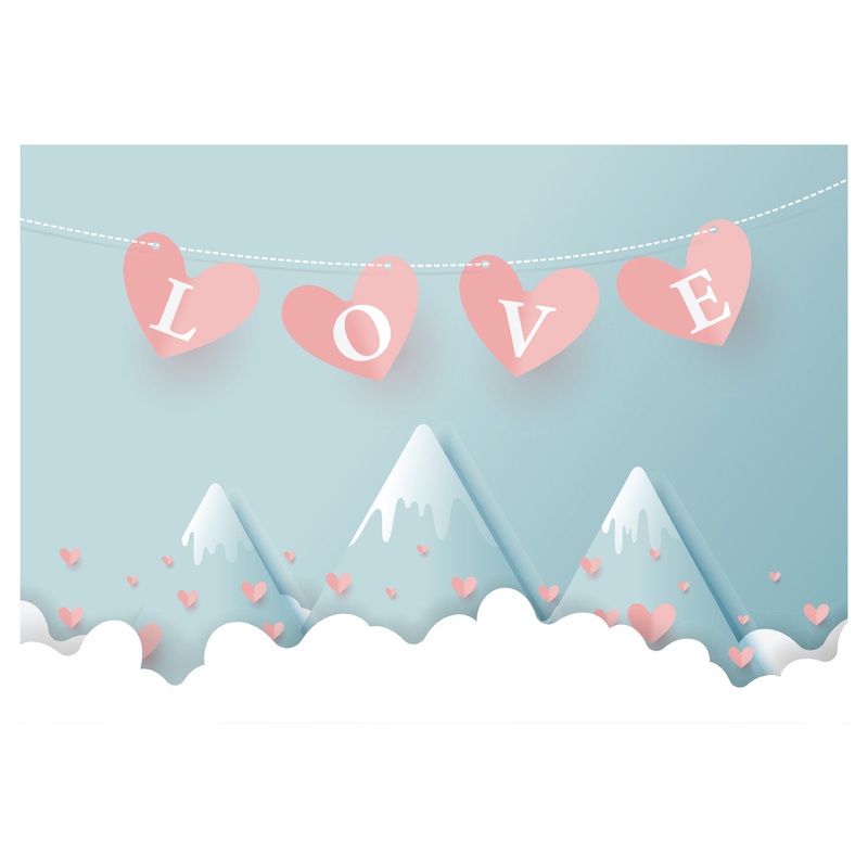 Valentine’s Day:  Love is like a Mountain Mural        –   Removable     Adhesive Decal