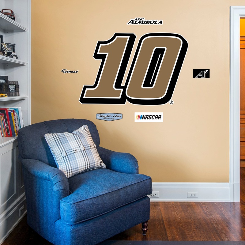 Aric Almirola #10 Logo – RealBig Collection – Official NASCAR – Reusable Vinyl Wall Decals