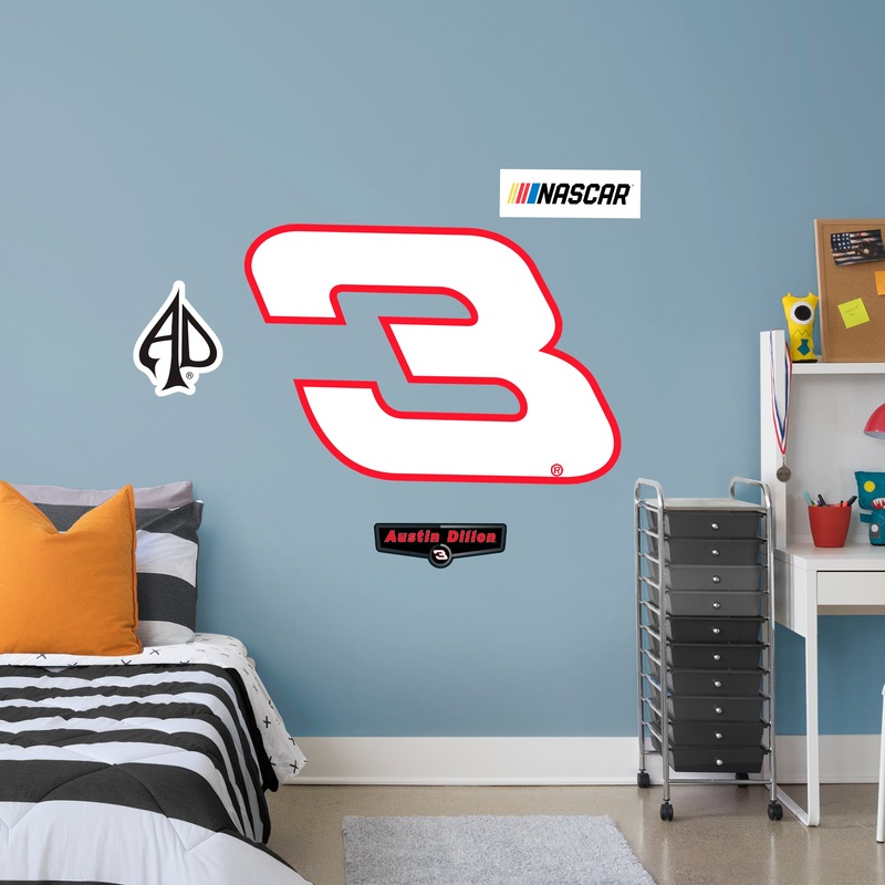 Austin Dillon #3 Logo – RealBig Logo Collection – Official NASCAR – Reusable Vinyl Wall Decals