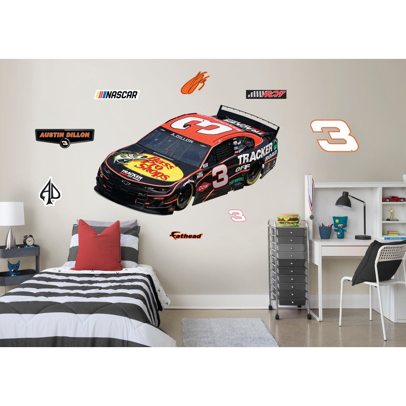 Austin Dillon – RealBig Bass Pro Car Collection – Official NASCAR – Reusable Vinyl Wall Decals