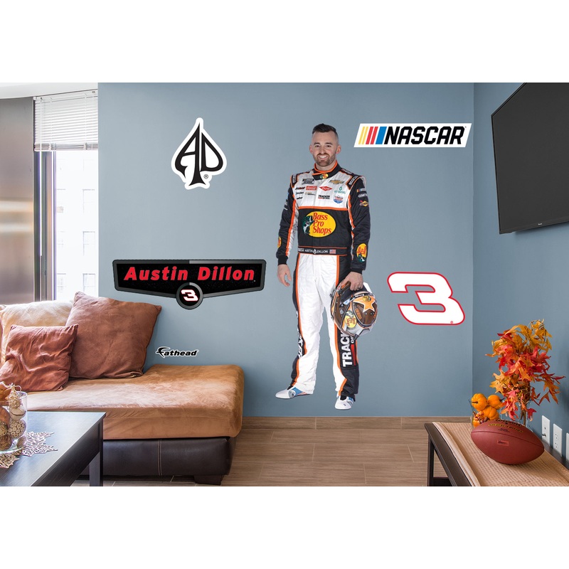 Austin Dillon – RealBig Driver Collection – Official NASCAR – Reusable Vinyl Wall Decals