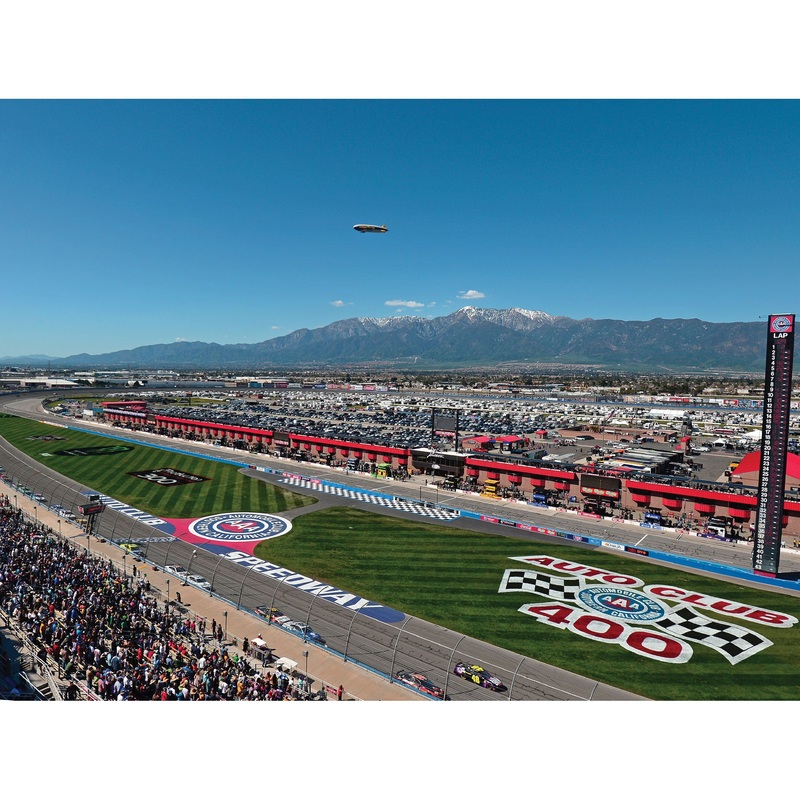 Auto Club Speedway – Wide Shot Mural – Peel & Stick Poster – Official NASCAR – Reusable Vinyl Wall Decal