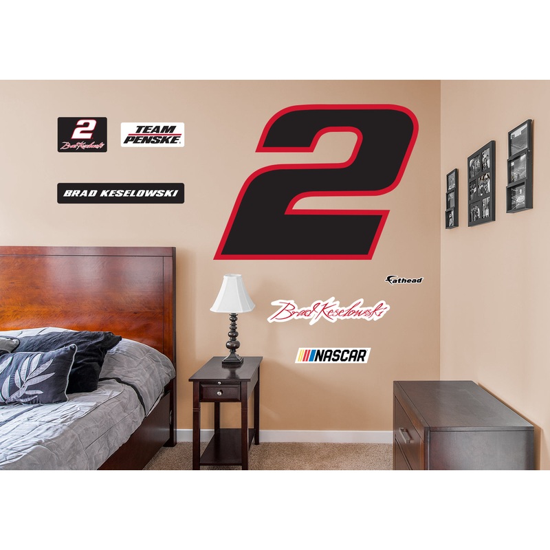 Brad Keselowski #2 Logo – RealBig Collection – Official NASCAR – Reusable Vinyl Wall Decals