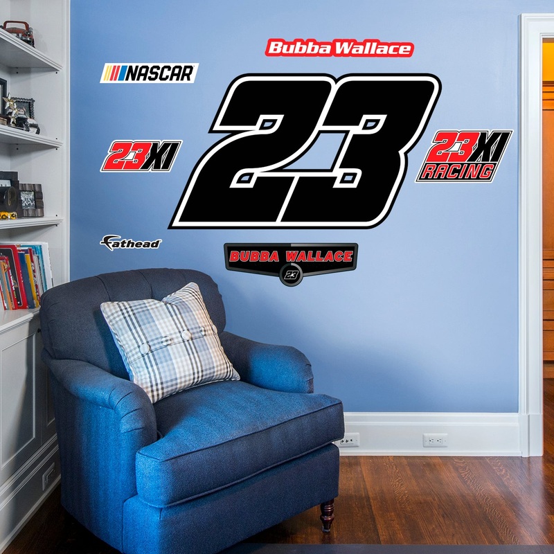Bubba Wallace #23 Logo – RealBig Collection – Official NASCAR – Reusable Vinyl Wall Decals