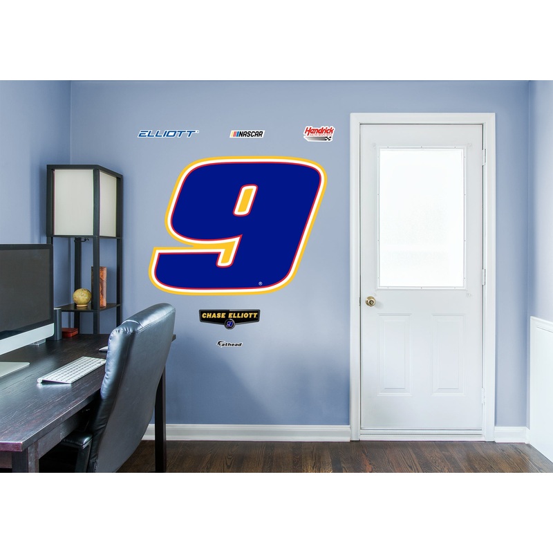 Chase Elliott #9 Logo – RealBig Collection – Official NASCAR – Reusable Vinyl Wall Decals