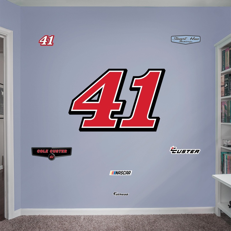 Cole Custer #41 Logo – RealBig Collection – Official NASCAR – Reusable Vinyl Wall Decals