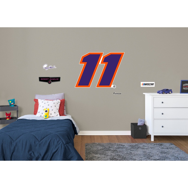 Denny Hamlin #11 Logo – RealBig Logo Collection – Official NASCAR – Joe Gibbs Racing – Reusable Vinyl Wall Decals