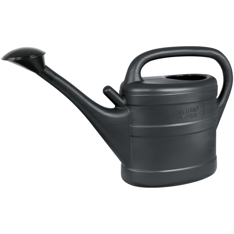 Green & Home 10L Recycled  Watering Can Anthracite