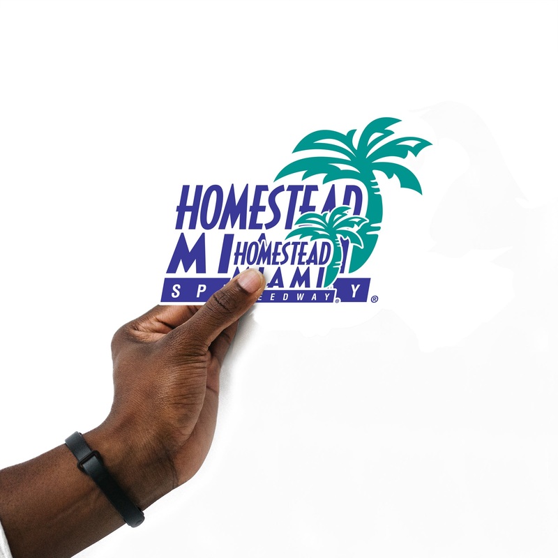 Homestead-Miami Speedway – 5 Logo Minis (Mixed Sizes) – Official NASCAR – Reusable Vinyl Decals