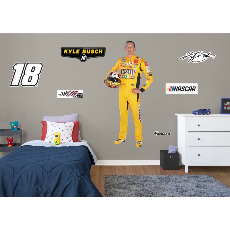 Kyle Busch – RealBig Driver Collection – Official NASCAR – Reusable Vinyl Wall Decals
