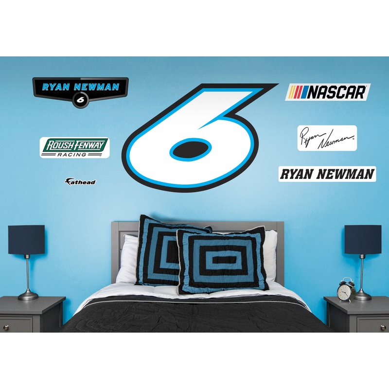 Ryan Newman #6 Logo – RealBig Collection – Official NASCAR – Reusable Vinyl Wall Decals