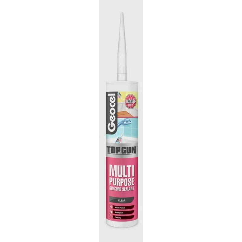 Top Gun All Purpose Silicone|Clear|White