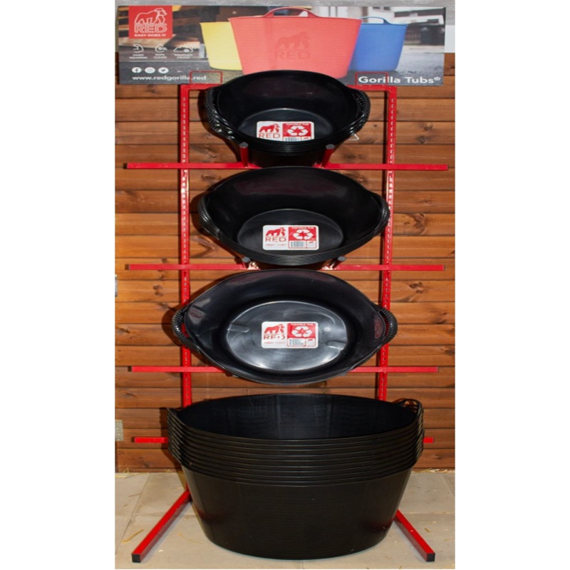 Red Gorilla Black Flexi Tubs Display Unit of 100
