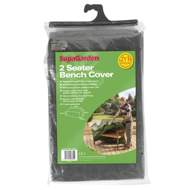 SupaGarden Bench Cover|2 Seater 132cm x 89cm x 66cm x 63.5cm|3 Seater W: 162cm, H: 63.5cm-89cm, D: 66cm