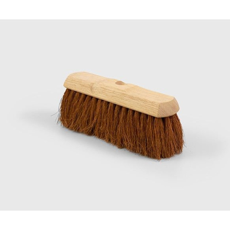 Hill Brush Broom Head – Plain Stock, Filled Natural Coco 10