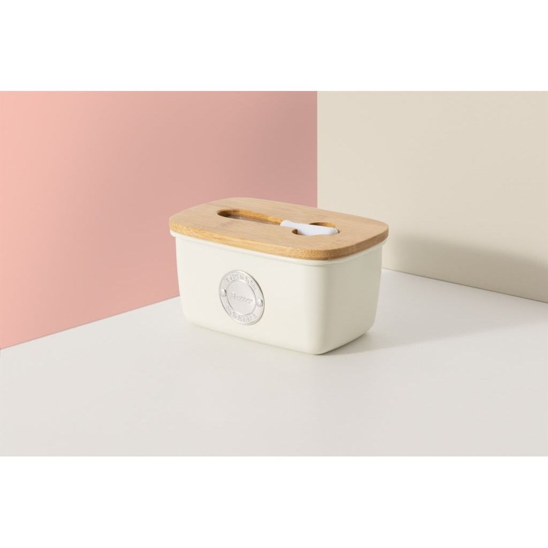 Typhoon Butter Storage & Spatula Set  Cream