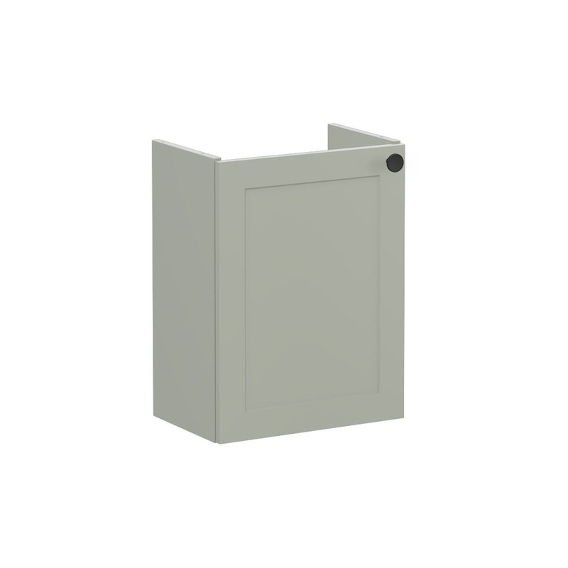 VitrA Root Classic 40cm 1 Door Wall Hung Slim Washbasin Unit (LH Hinge) – Matt Retro Green