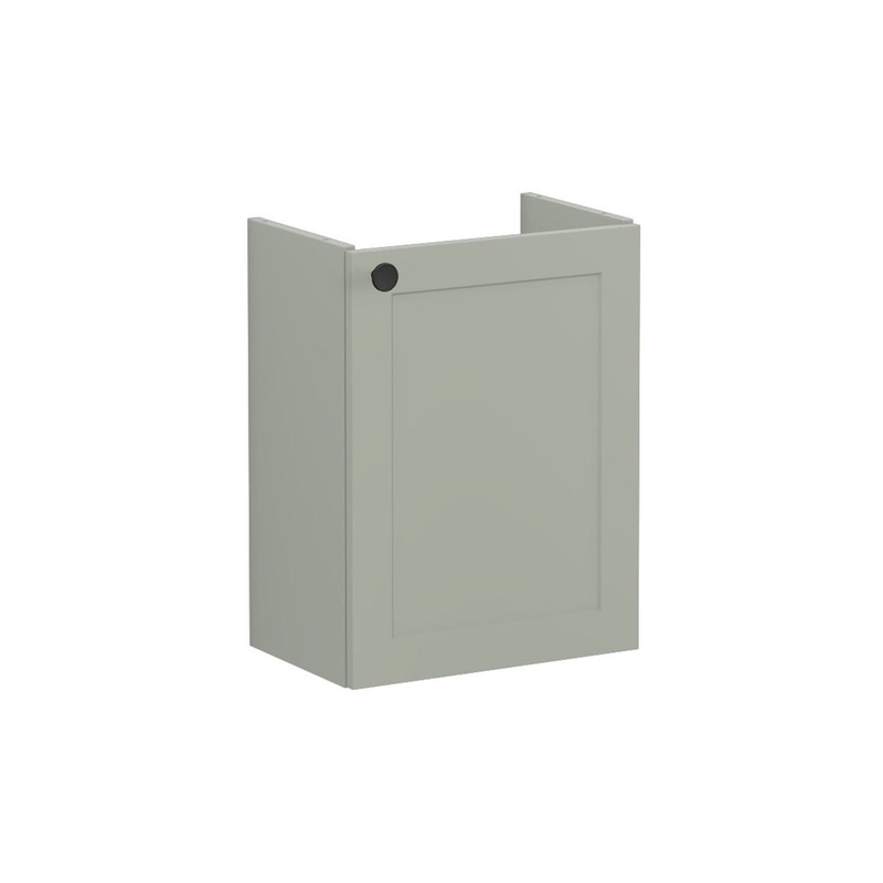 VitrA Root Classic 40cm 1 Door Wall Hung Slim Washbasin Unit (RH Hinge) – Matt Retro Green